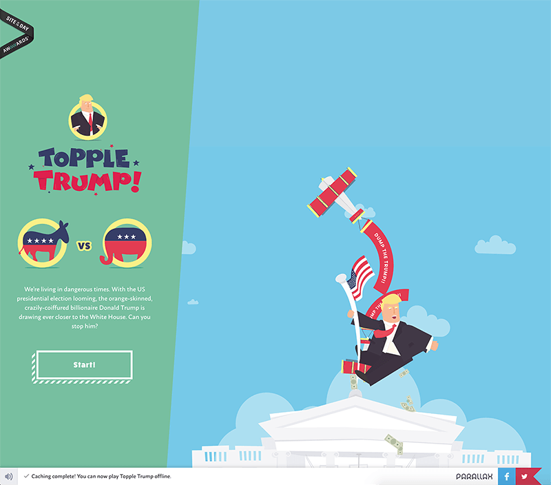 Topple Trump Progressive Web App