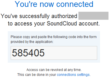 OAuth Connected Screen