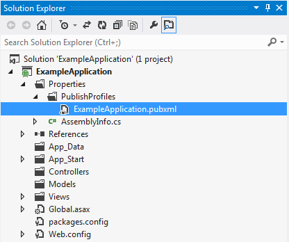 Visual Studio Solution Explorer Visual Studio Solution Explorer