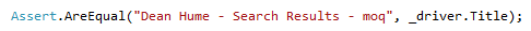 Nunit Assert