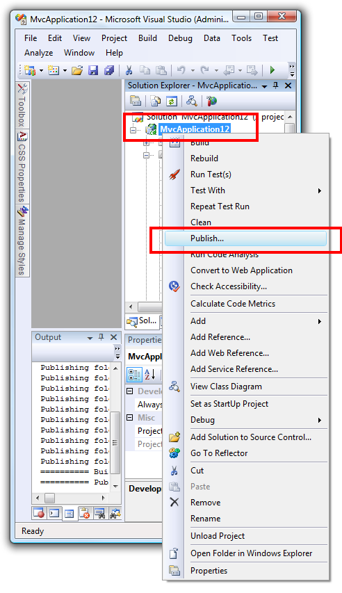 Visual Studio Publish