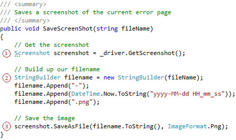 Selenium WebDriver Screenshot