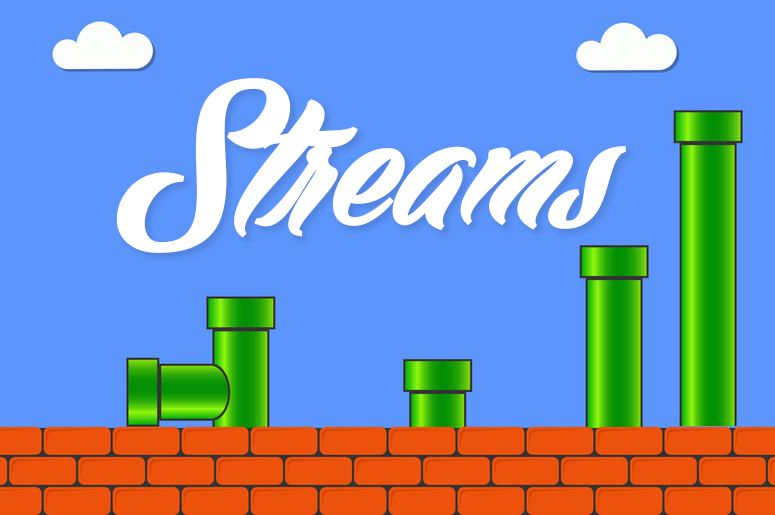 Data flowing incrementally through the Streams API