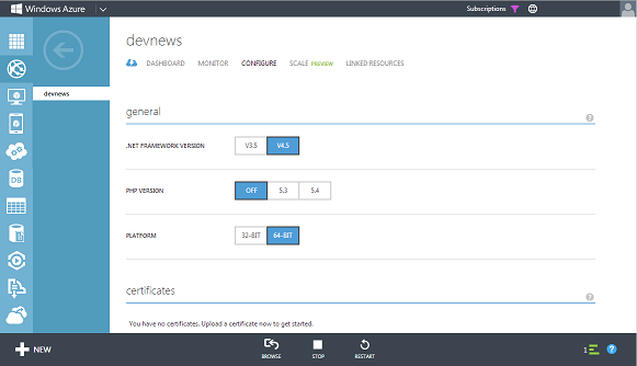 Windows Azure Domain Name