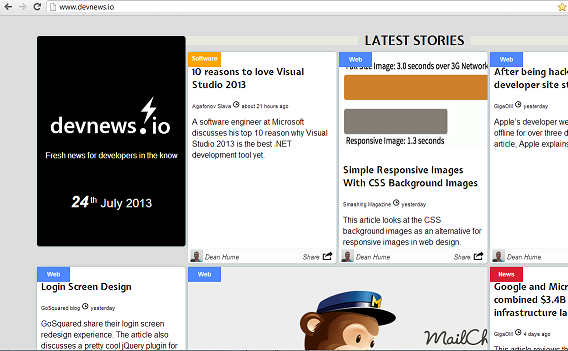 Devnews.io developer news