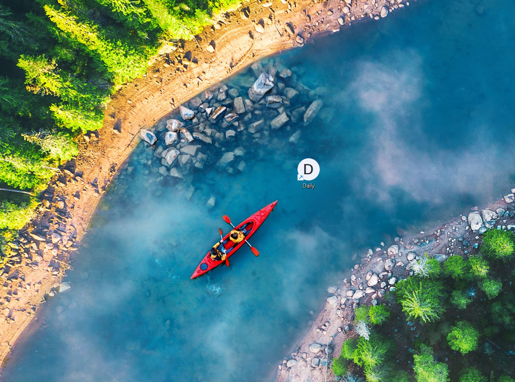 A shortcut on my desktop made by PowerToys Workspaces