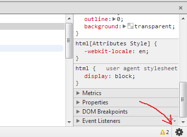 Chrome developer tools