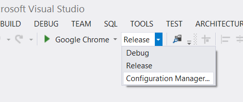 "Visual Studio Configuration Manager"